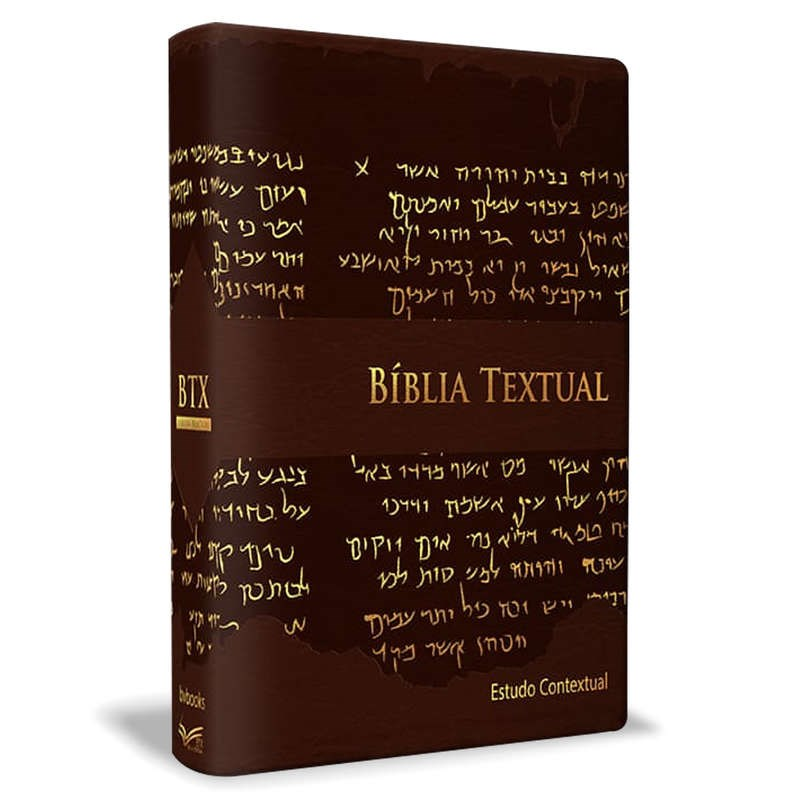 Bíblia de Estudo Textual | Letra Gigante | Capa Marrom Luxo