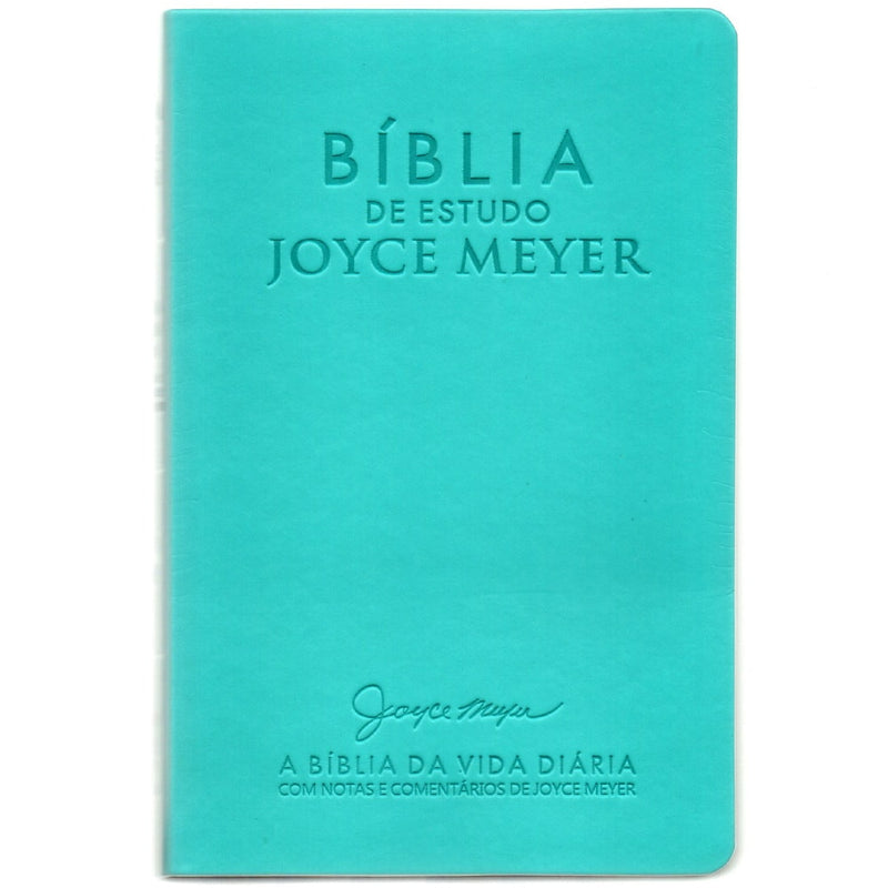 Bíblia De Estudo Joyce Meyer | NVI | Letra Média | Capa Azul Tifany