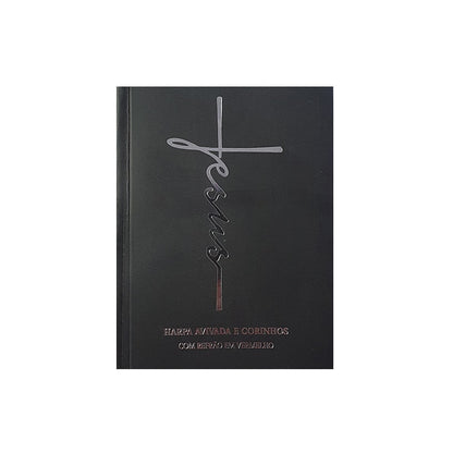 Harpa Avivada e Corinhos Médio | Letra Gigante | Jesus Preta Capa Dura