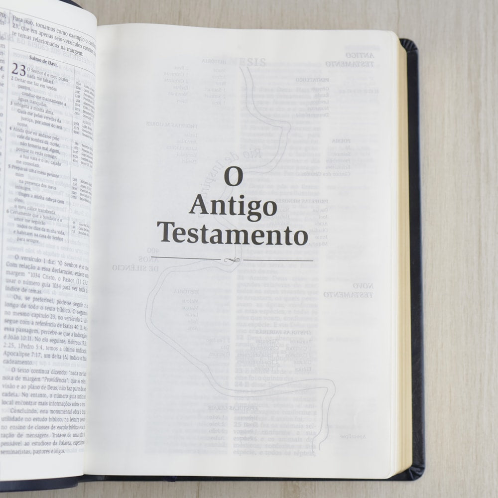 Bíblia Thompson de Estudo | AEC | Letra Grande | Capa Luxo Azul