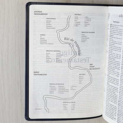 Bíblia Thompson de Estudo | AEC | Letra Grande | Capa Luxo Azul