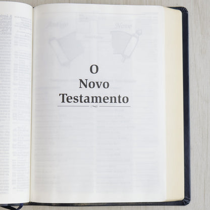Bíblia Thompson de Estudo | AEC | Letra Grande | Capa Luxo Azul