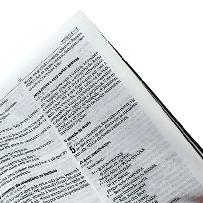 Bíblia Sagrada Cruz Prata | Letra Normal | NAA | Capa Dura Azul