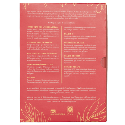 A Bíblia da Mulher que Ora | Edição Expandida | NVT | Letra Normal | Vinho