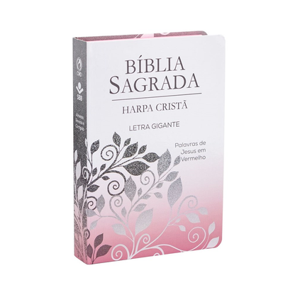 Bíblia Sagrada com Harpa Cristã | ARC | Letra Gigante | Ramo Prata