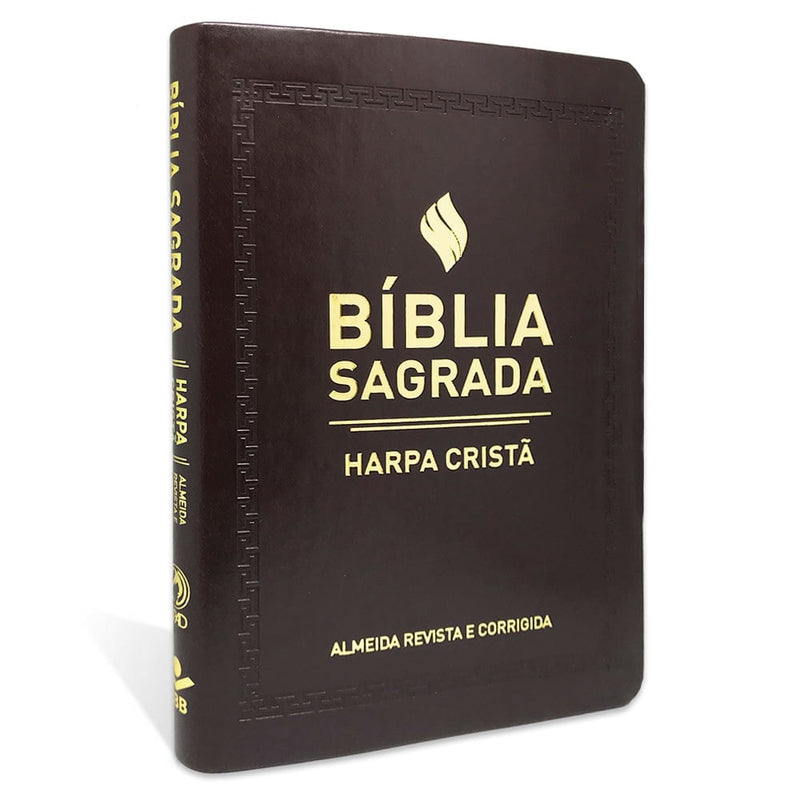 Bíblia Sagrada Slim com Harpa Cristã | ARC | Letra Normal | Marrom