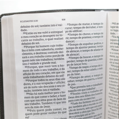 Bíblia Sagrada | ACF | Leitura Perfeita | Letra Grande | Couro Soft Cinza