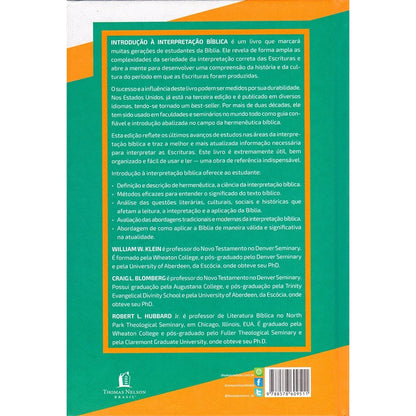 Introdução À Interpretação Bíblia | William W Klein