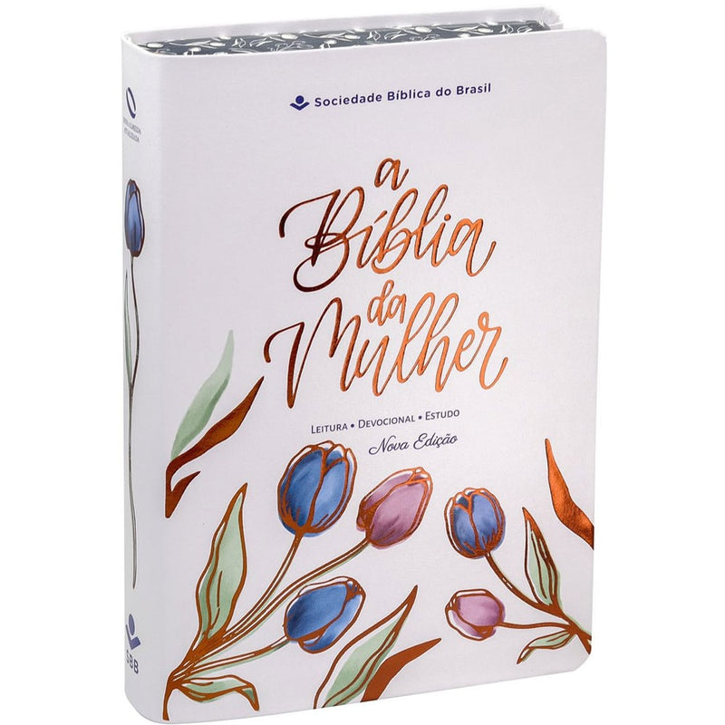 A Bíblia da Mulher | Letra Grande | NAA | Capa Luxo Branca