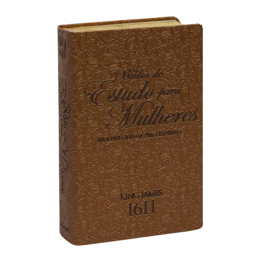 Bíblia de Estudo para Mulheres | BKJ 1611 | Letra normal | Capa Luxo Marrom