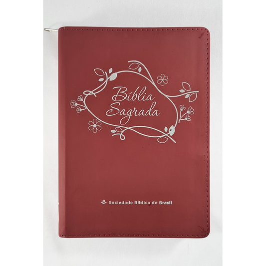 Bíblia Sagrada | ARA | Letra Grande | Capa Luxo Vinho  c/ Ziper