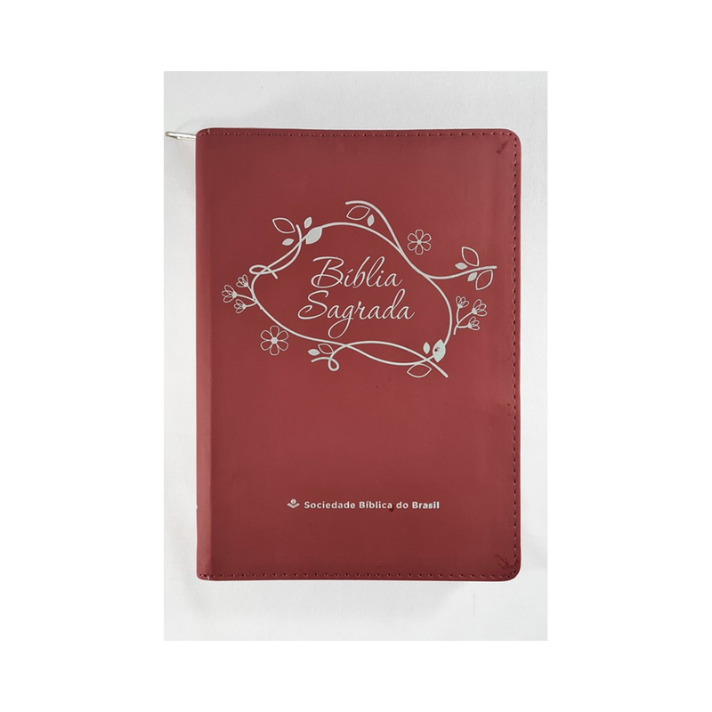 Bíblia Sagrada | ARA | Letra Grande | Capa Luxo Vinho  c/ Ziper