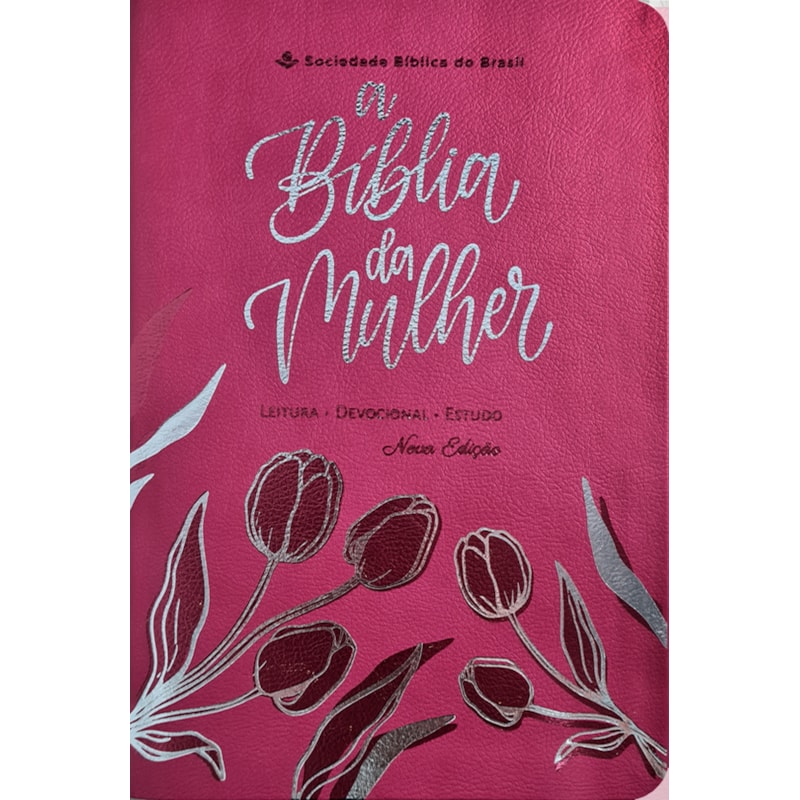 A Bíblia da Mulher | Letra Grande | ARC | Capa Luxo Rosa