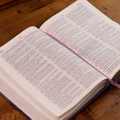 Bíblia Campo de Batalha da Mente | NVA | Letra Normal | Capa Luxo Lilás