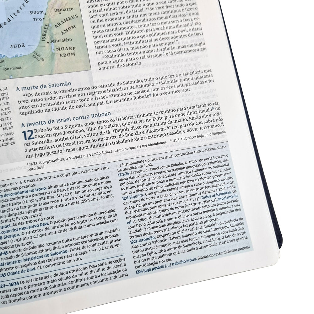 Bíblia De Estudo Thomas Nelson | NVI | Letra Normal | Capa Luxo Azul