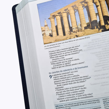 Bíblia De Estudo Thomas Nelson | NVI | Letra Normal | Capa Luxo Azul