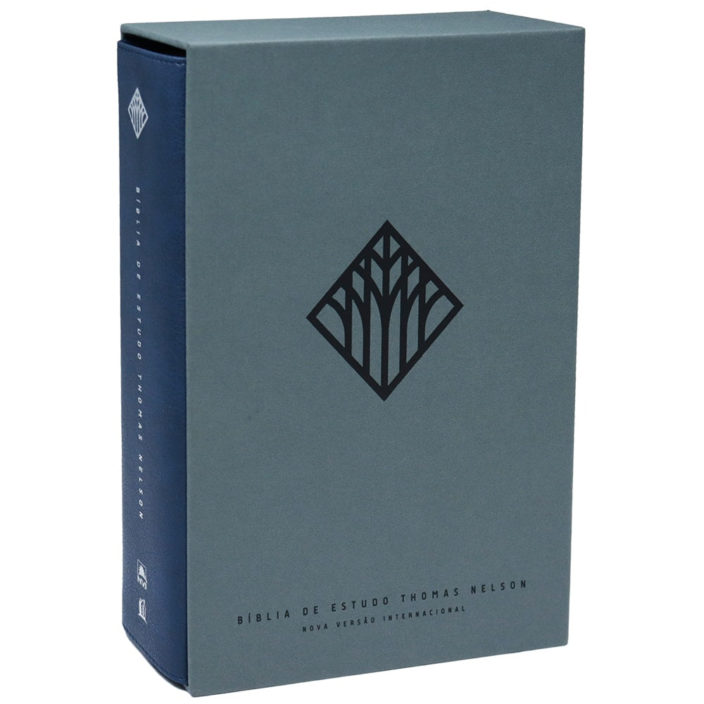 Bíblia De Estudo Thomas Nelson | NVI | Letra Normal | Capa Luxo Azul