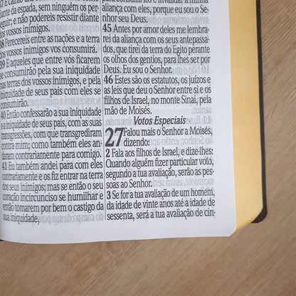 Bíblia Sagrada com Harpa Avivada e Corinhos | ARC | Letra Jumbo | Capa Semiflexível Azul