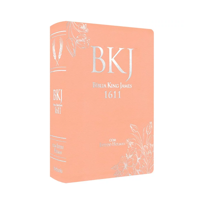 Bíblia Sagrada King James Fiel com Estudo Holman | Letra Normal | Capa Luxo Rosé