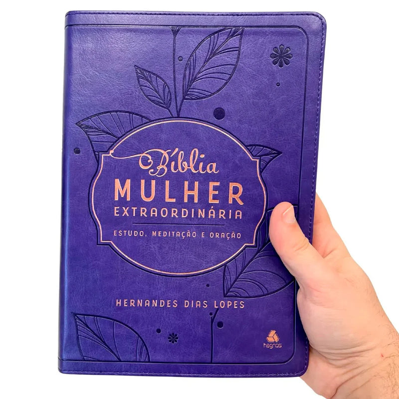 Bíblia Mulher Extraordinária | BKJ | Hernandes Dias Lopes | Capa Dura Lilás