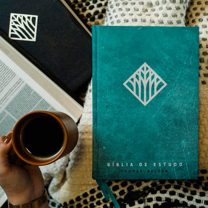 Bíblia De Estudo Thomas Nelson | NVI | Letra Normal | Capa Dura Turquesa