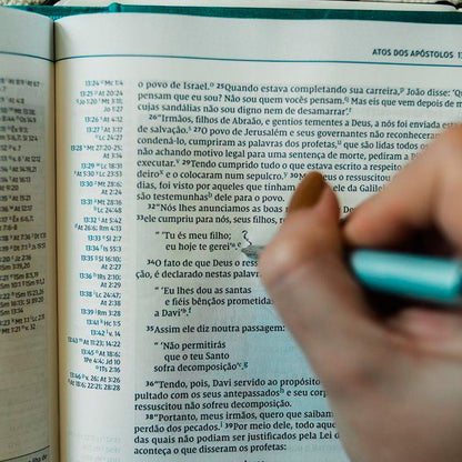 Bíblia De Estudo Thomas Nelson | NVI | Letra Normal | Capa Dura Turquesa