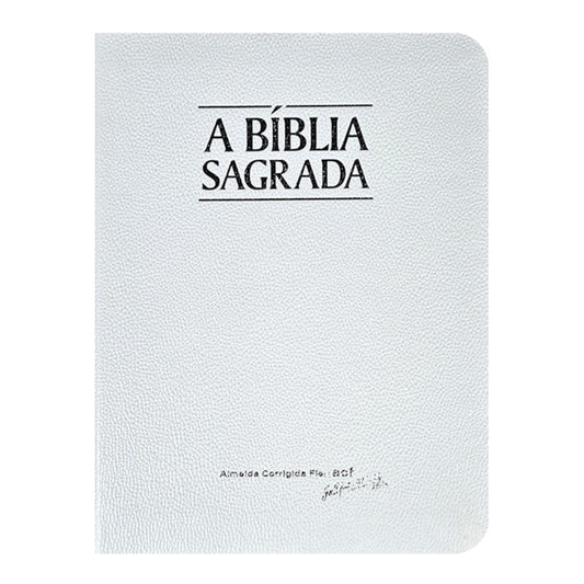 Bíblia Sagrada | ACF | Letra Média | Capa Semi Luxo Branca