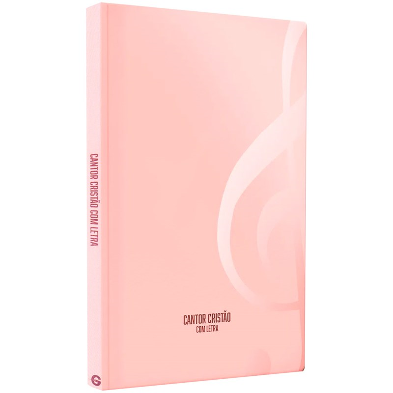 Hinário Cantor Cristão Com Letra | Grande | Capa Brochura Candy Rosa