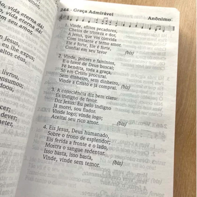 Hinário Cantor Cristão Com Letra | Grande | Capa Brochura Candy Tiffany