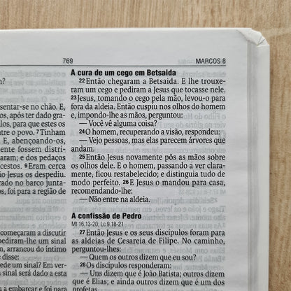 Bíblia Sagrada Flores | NAA | Letra Normal | Capa Dura