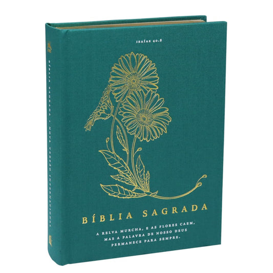 Bíblia Sagrada com Espaço para Anotações | NVI | Leitura Perfeita | Capa Dura Tecido Floral