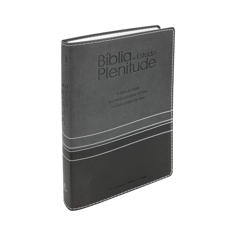 Bíblia de Estudo Plenitude | ARA | Letra Normal | Capa Luxo Cinza e Preto