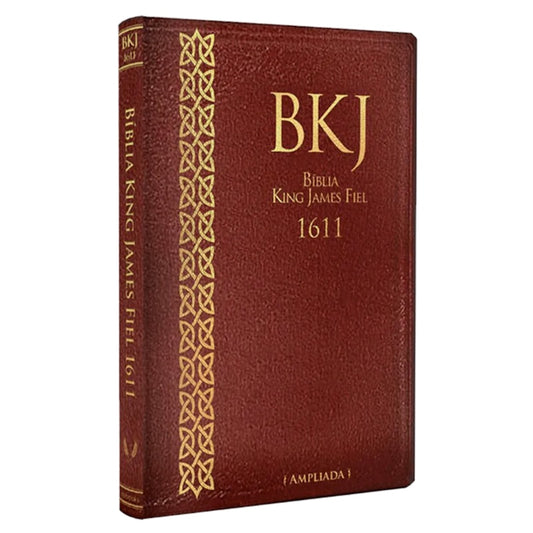 Bíblia King James 1611 Ultrafina Ampliada | Letra Normal | Capa Luxo Marrom