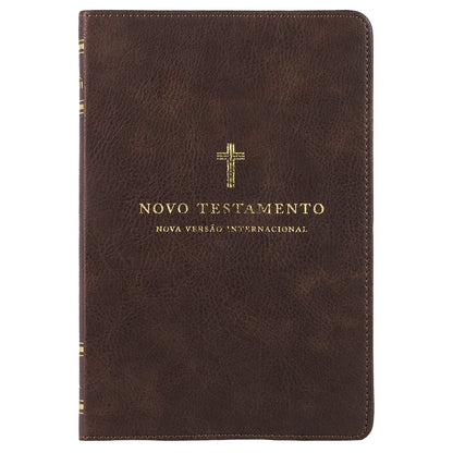 Novo Testamento | NVI | Leitura Perfeita | Couro Soft Cruz Marrom