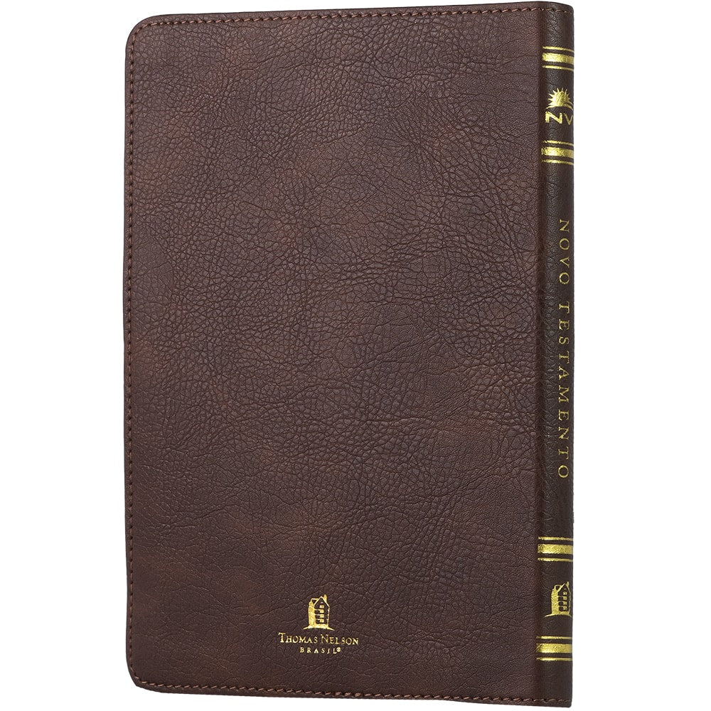 Novo Testamento | NVI | Leitura Perfeita | Couro Soft Cruz Marrom