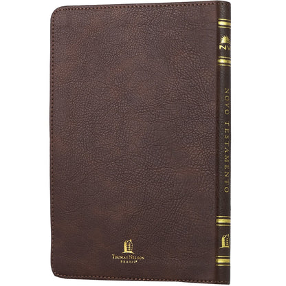 Novo Testamento | NVI | Leitura Perfeita | Couro Soft Cruz Marrom