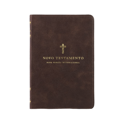 Novo Testamento | NVI | Leitura Perfeita | Couro Soft Cruz Marrom