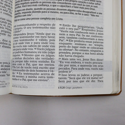 Bíblia De Estudo Joyce Meyer | NVI | Letra Grande | Capa Luxo Mostarda
