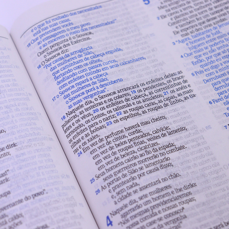 Bíblia Slim | NVI | Letra Normal | Capa Semiflexível Preta e Azul