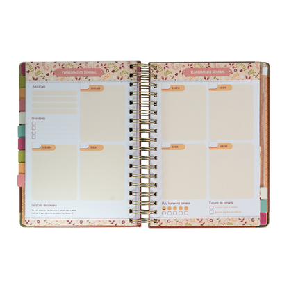 Planner Meu Plano Perfeito | Capa Couro Clássica