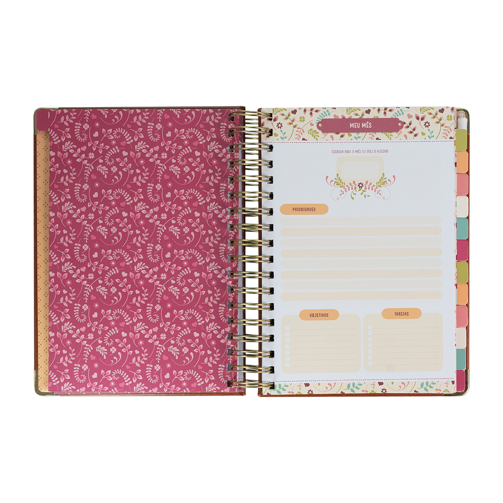 Planner Meu Plano Perfeito | Capa Couro Clássica