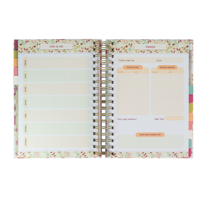 Planner Meu Plano Perfeito | Capa Tecido Vintage