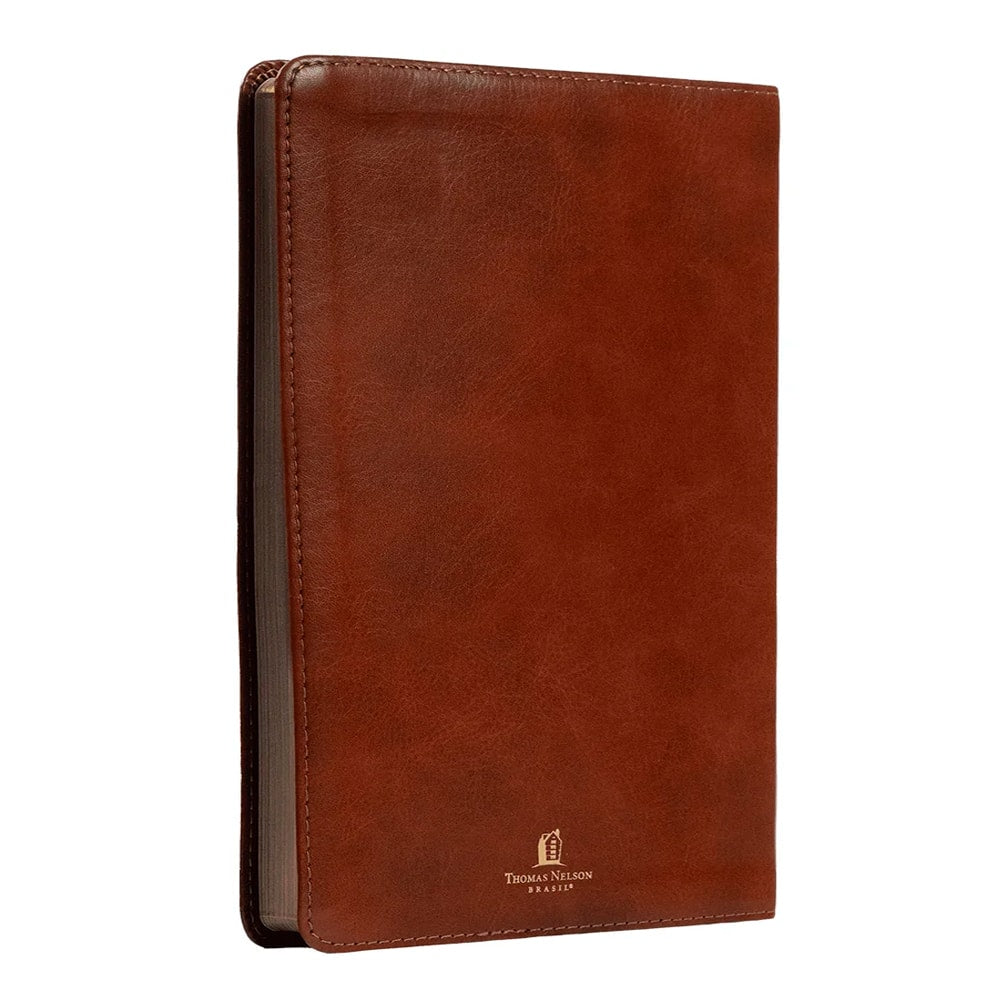Bíblia Sagrada Slim | NVI | Letra Normal | Capa Luxo Marrom
