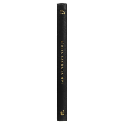 Bíblia Sagrada Slim | NVI | Letra Normal | Capa Luxo Preto