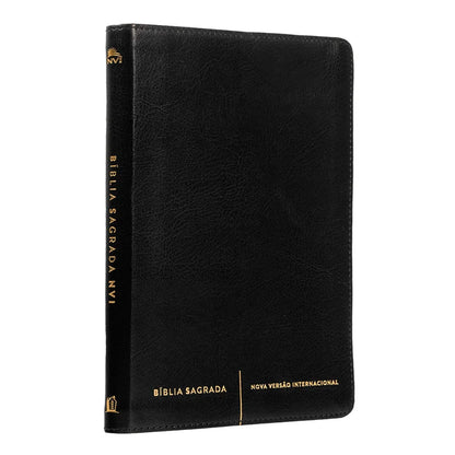 Bíblia Sagrada Slim | NVI | Letra Normal | Capa Luxo Preto