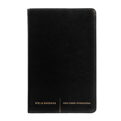 Bíblia Sagrada Slim | NVI | Letra Normal | Capa Luxo Preto