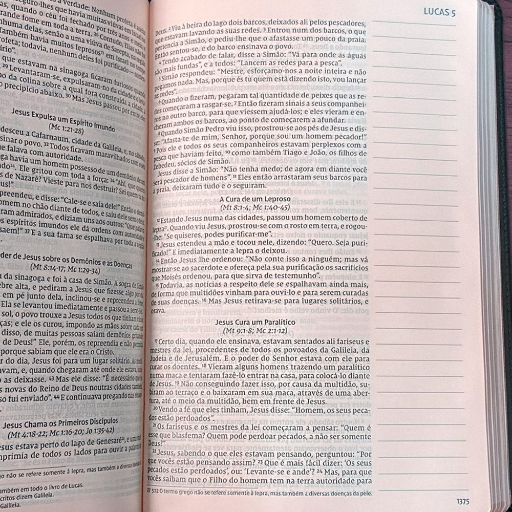 Bíblia Sagrada | NVI | Leitura Perfeita | Letra Grande | Espaço para Anotações | Capa Couro Soft Preta