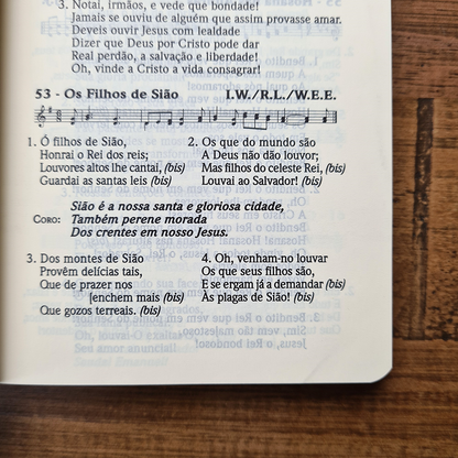Cantor Cristão com Letra | Edição de Bolso | Capa Brochura Preta