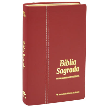 Bíblia Sagrada | NAA | Letra Normal | Capa Couro Legítimo Malagueta