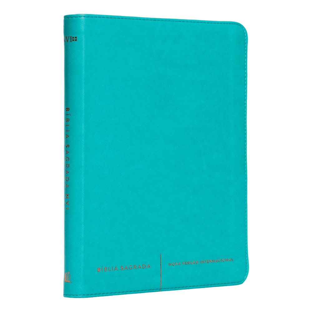Bíblia Sagrada Luxo Slim | NVI | Letra Normal | Courosoft Verde Água